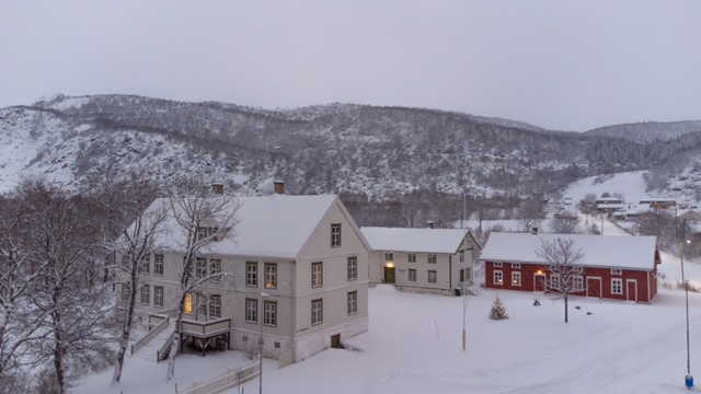 melbo hovedgård på vinteren